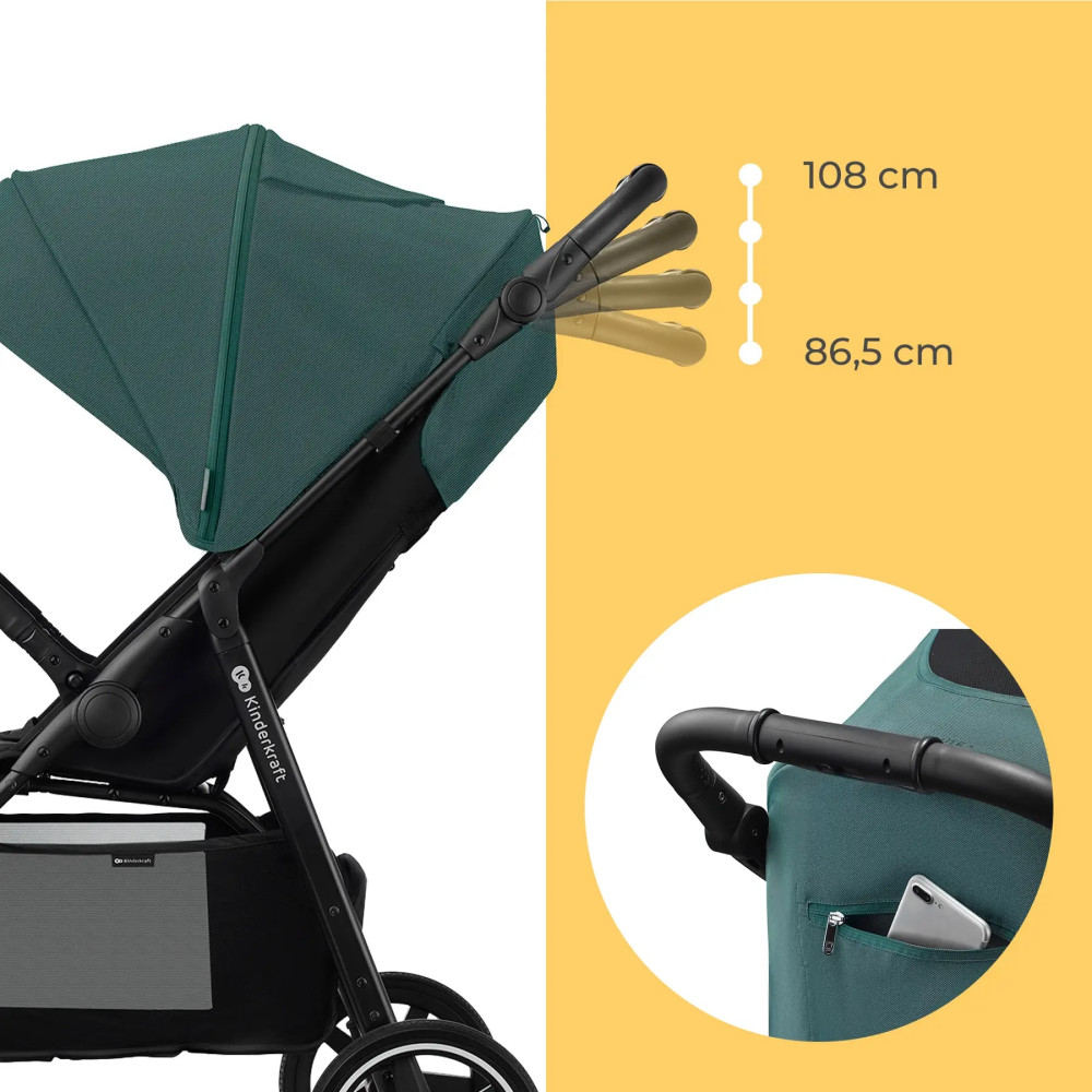 Прогулянкова коляска Kinderkraft Route Green (KSROUT00GRE0000)