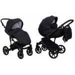 Коляска 2 в 1 Mikrus Viva Sport 14 черная кожа