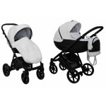 Коляска 2 в 1 Mikrus Viva 10 белая кожа