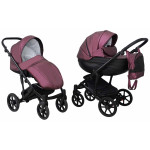Коляска 2 в 1 Mikrus Viva Sport 13 баклажан кожа