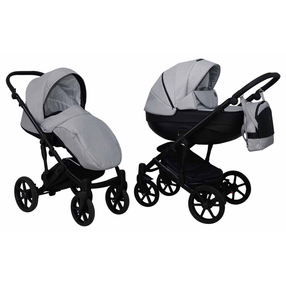 Коляска 2 в 1 Mikrus Viva Sport 7 сіра тканина