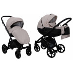 Коляска 2 в 1 Mikrus Viva 05 молочная ткань