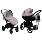 Коляска 2 в 1 Mikrus Viva 04 розовая ткань 