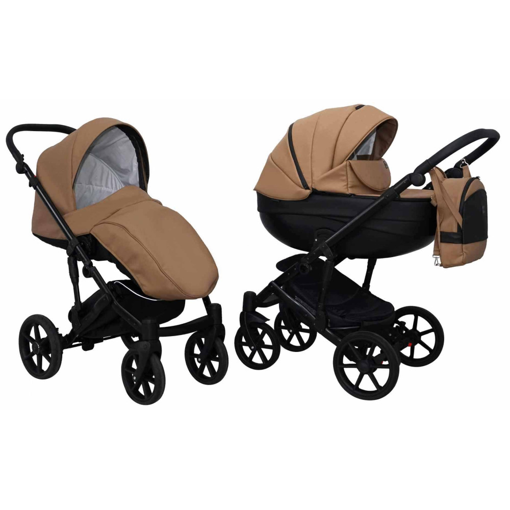 Коляска 2 в 1 Mikrus Viva Sport 11 бежева шкіра