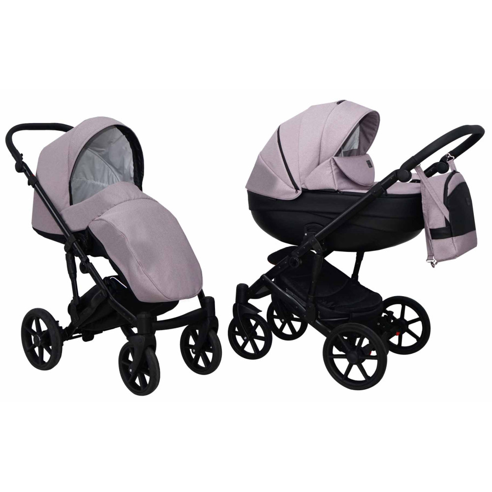 Коляска 2 в 1 Mikrus Viva Sport 3 баклажан тканина