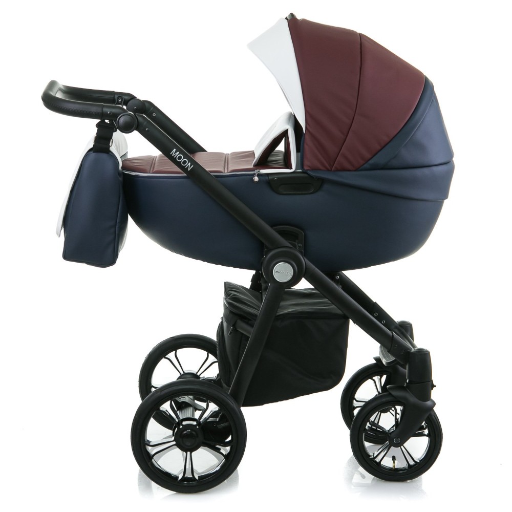 Коляска 2 в 1 Mioobaby Moon Burgundy White (Міобебі Мун)