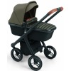 Коляска 2 в 1 Neonato Puro Urban на черной раме оливковый с черным полоска