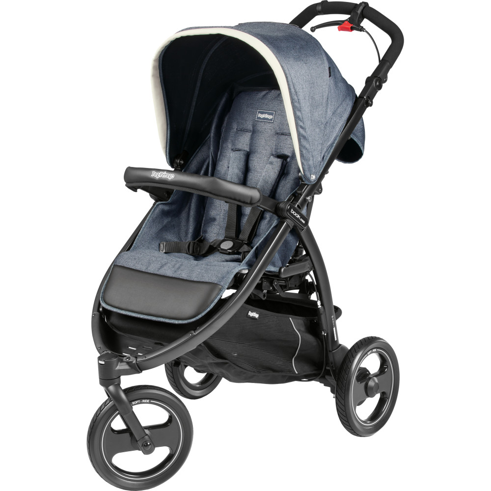 Прогулочная коляска Peg Perego Book Cross Luxe Mirage серо-синяя