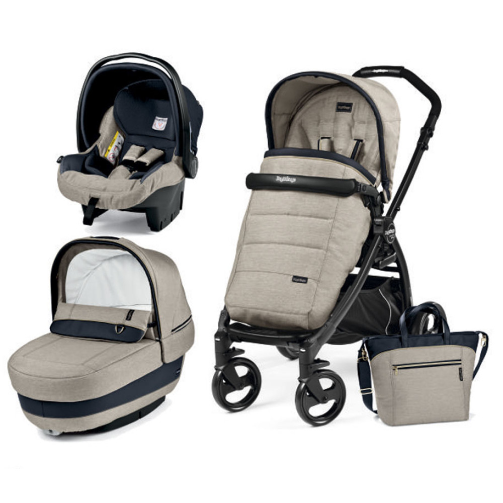 Коляска 3 в 1 Peg Perego Elite Book Luxe Beige