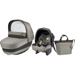 Peg Perego Elite Luxe - модульний набір для дитячої коляски Peg Perego (люлька Navetta Elite, автокрісло Primo Viaggio SL, сумка для мами Borsa) • Grey