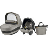 Peg Perego Elite Luxe - модульний набір для дитячої коляски Peg Perego (люлька Navetta Elite, автокрісло Primo Viaggio SL, сумка для мами Borsa) • Grey