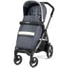 Коляска 2 в 1 Peg Perego Elite Book Plus S Luxe Mirage серо-синяя