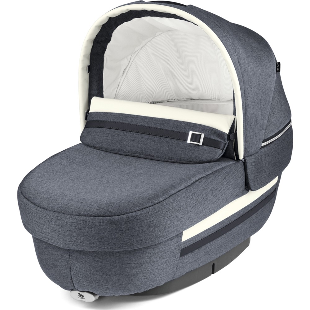 Коляска 2 в 1 Peg Perego Elite Book Plus S Luxe Mirage серо-синяя