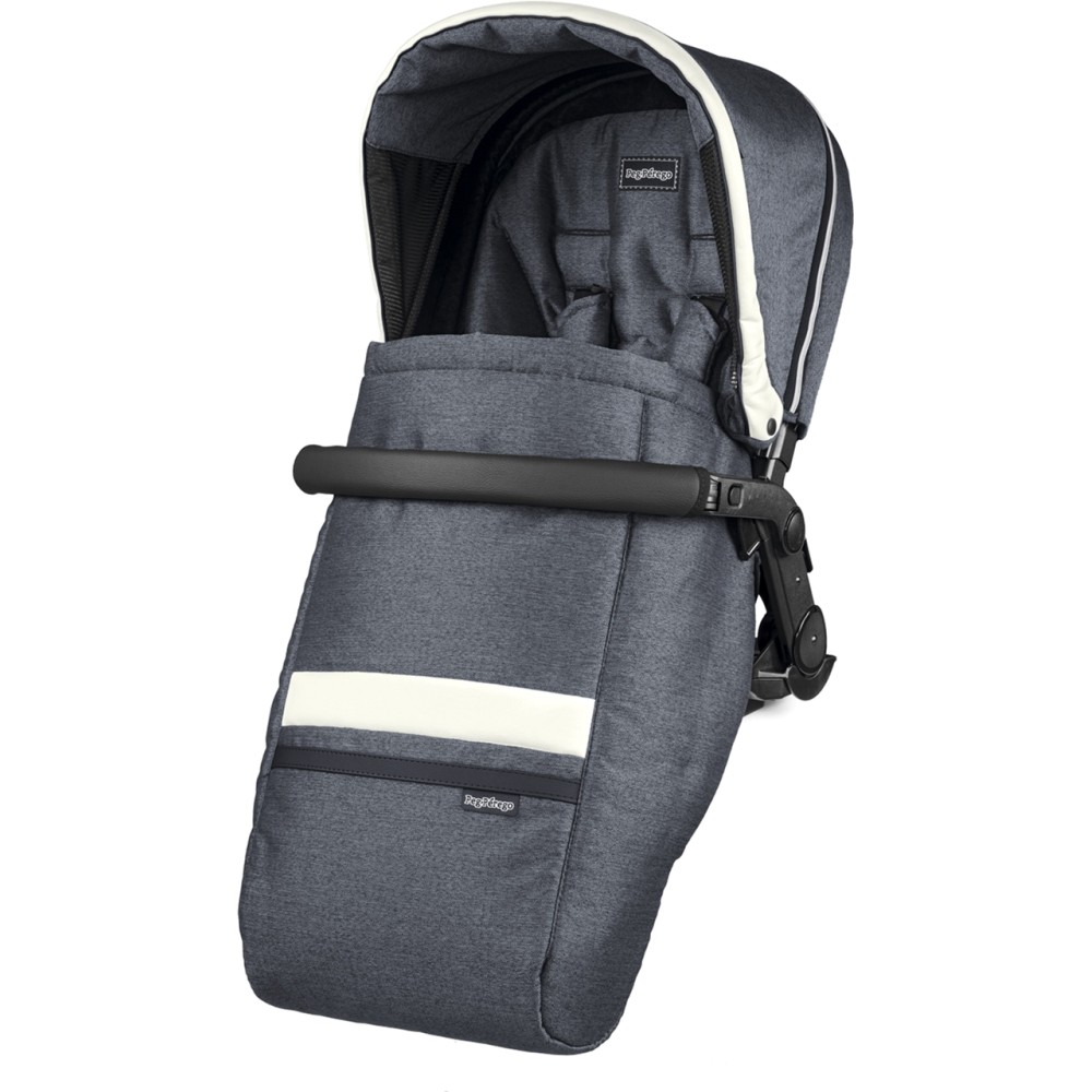 Коляска 2 в 1 Peg Perego Elite Book Plus S Luxe Mirage серо-синяя