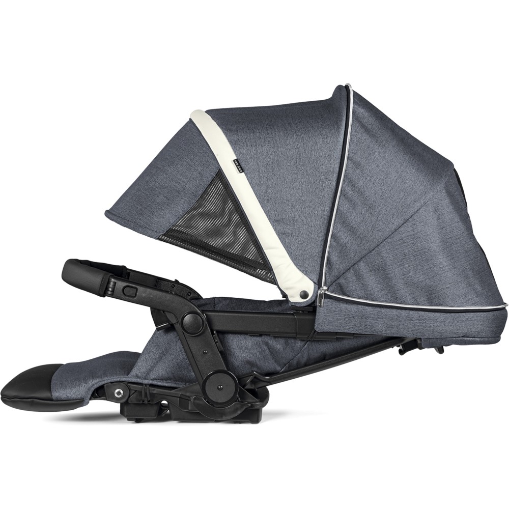 Коляска 2 в 1 Peg Perego Elite Book Plus S Luxe Mirage серо-синяя