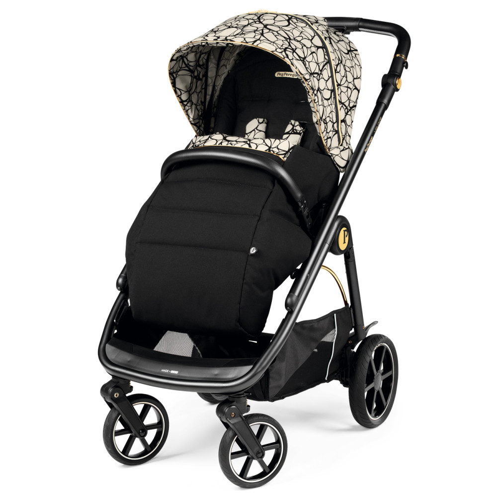 Peg Perego Veloce - всесезонна прогулянкова коляска, реверсивний прогулянковий блок, компактне складання • Grafic Gold (графічне золото)