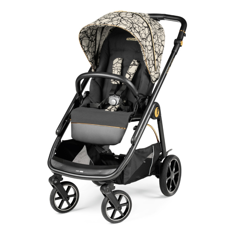 Peg Perego Veloce - всесезонна прогулянкова коляска, реверсивний прогулянковий блок, компактне складання • Grafic Gold (графічне золото)