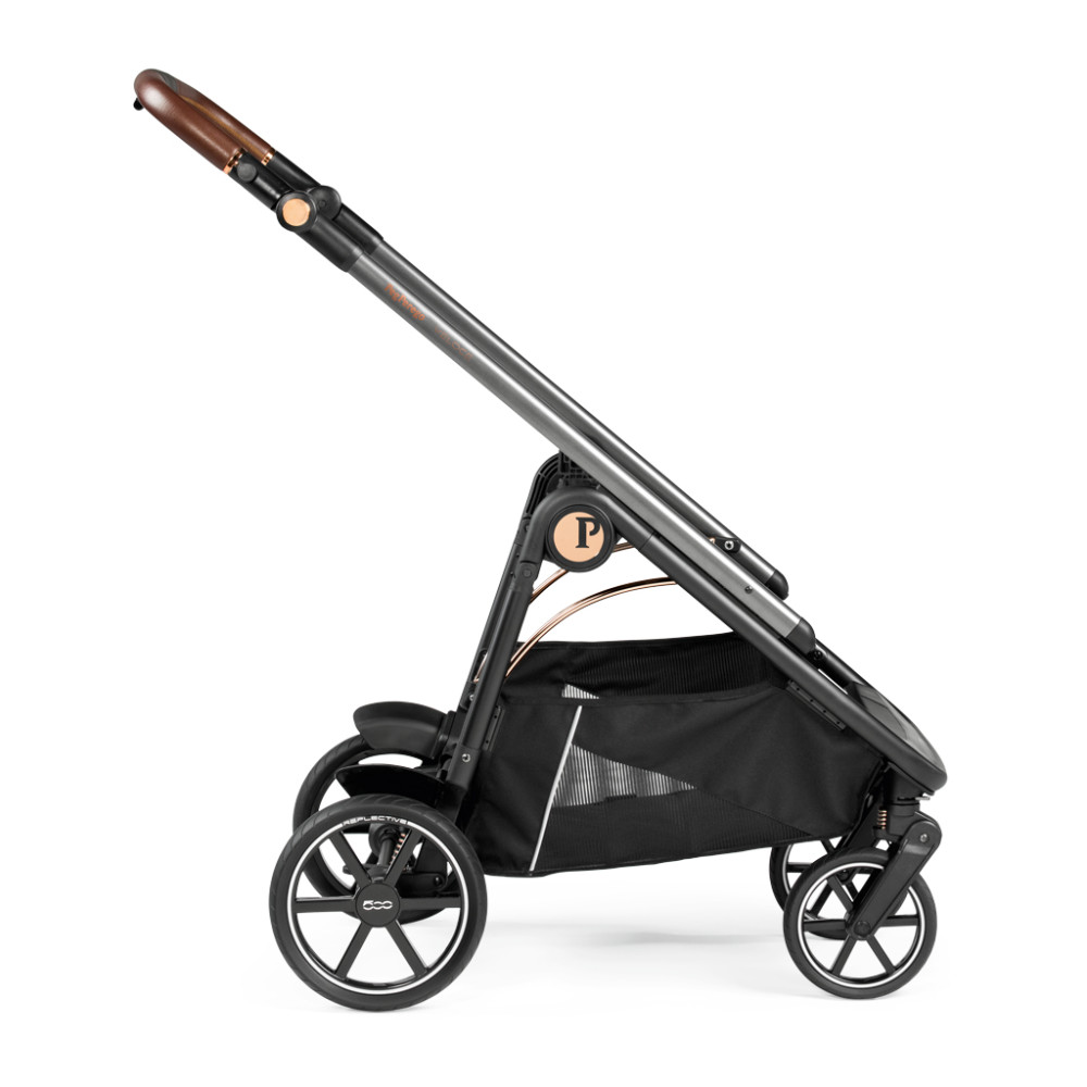 Peg Perego Veloce - всесезонная прогулочная коляска, реверсивный прогулочный блок, компактное складывание • 500 (коричневая с линией)