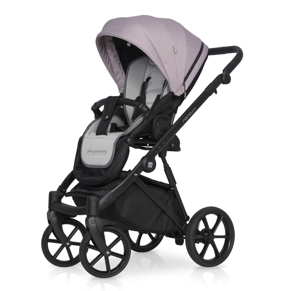 Коляска 2 в 1 Riko Nano Pro 03 Pearl Pink Коляска 2 в 1 Riko Nano Pro 03 Pearl Pink
