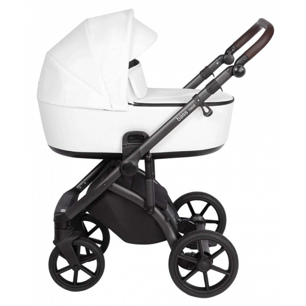 Коляска 2 в 1 Roan Bass Next White еко-шкіра (R-BN-WE)