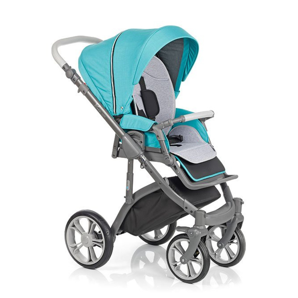 Коляска 2 в 1 Roan Bass Soft Summer Blue Hawaii (Роан Басс Софт Саммер Блу Гаваи)