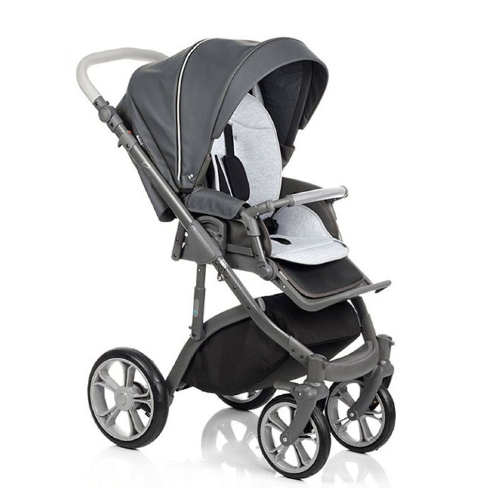Коляска 2 в 1 Roan Bass Soft Eco Dark Grey (Роан Басс Софт Дарк Грей)