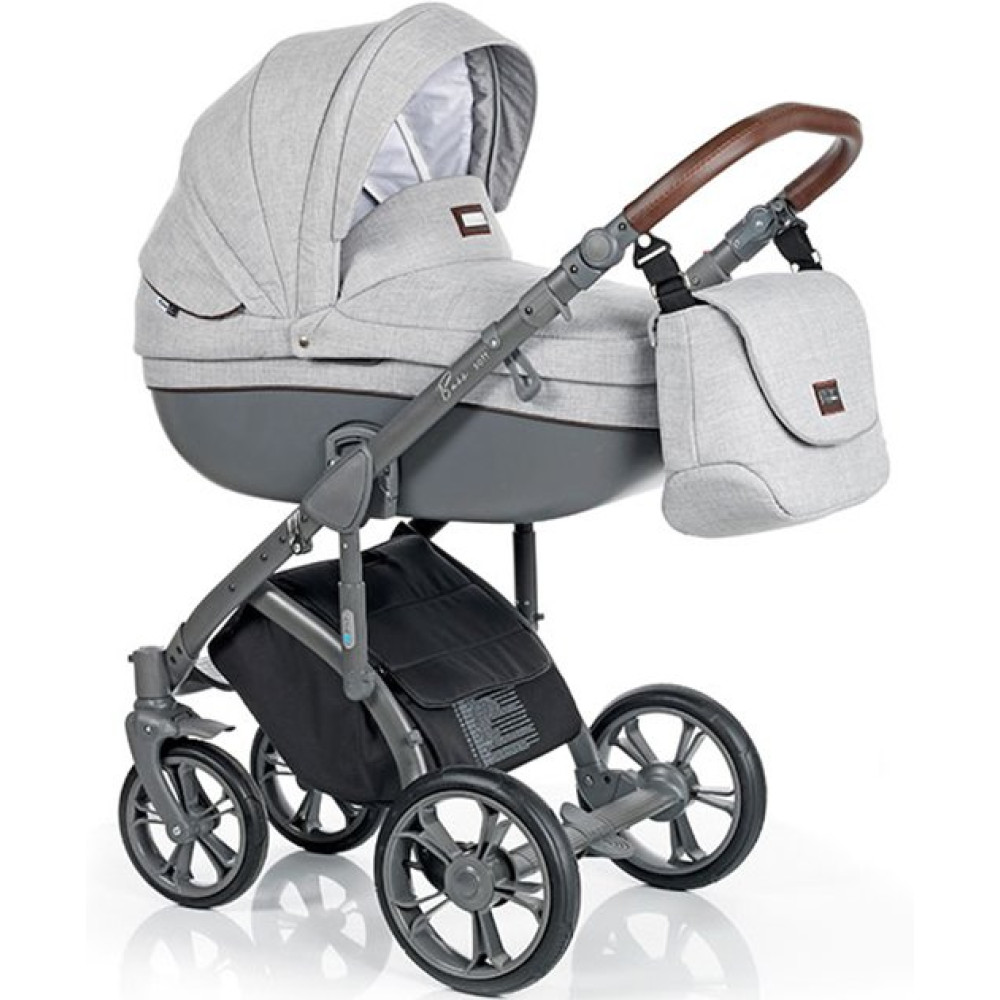 Коляска 2 в 1 Roan Bass Soft Grey Powder (Роан Басс Софт Грей Павдер)