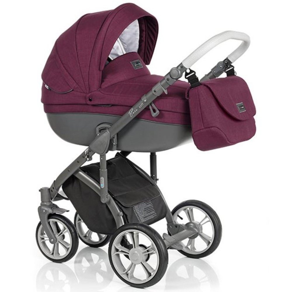 Коляска 2 в 1 Roan Bass Soft Red Wine (Роан Басс Софт Рэд Вайн)