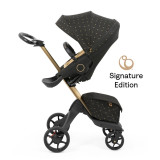 Stokke Xplory X - детская прогулочная коляска с реверсивным блоком (сиденье устанавливается лицом к маме), компактное складывание • Signature Black Limited Edition (571406)
