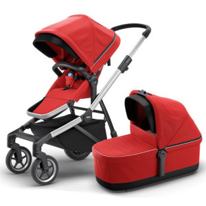 Коляска 2 в 1 Thule Sleek + Bassinet Energy Red