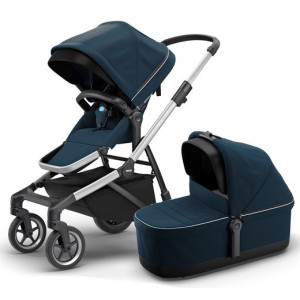 Коляска 2 в 1 Thule Sleek + Bassinet Navy Blue