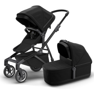 Коляска 2 в 1 Thule Sleek + Bassinet Black on Black