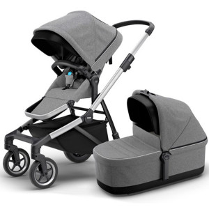 Коляска 2 в 1 Thule Sleek + Bassinet Grey Melange