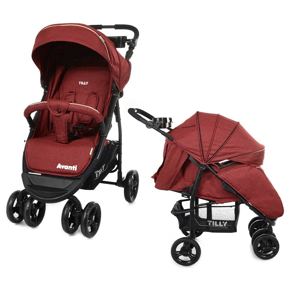 Коляска-книжка Tilly Avanti T-1406 Dark Red (Тіллі Аванті Т-1406)