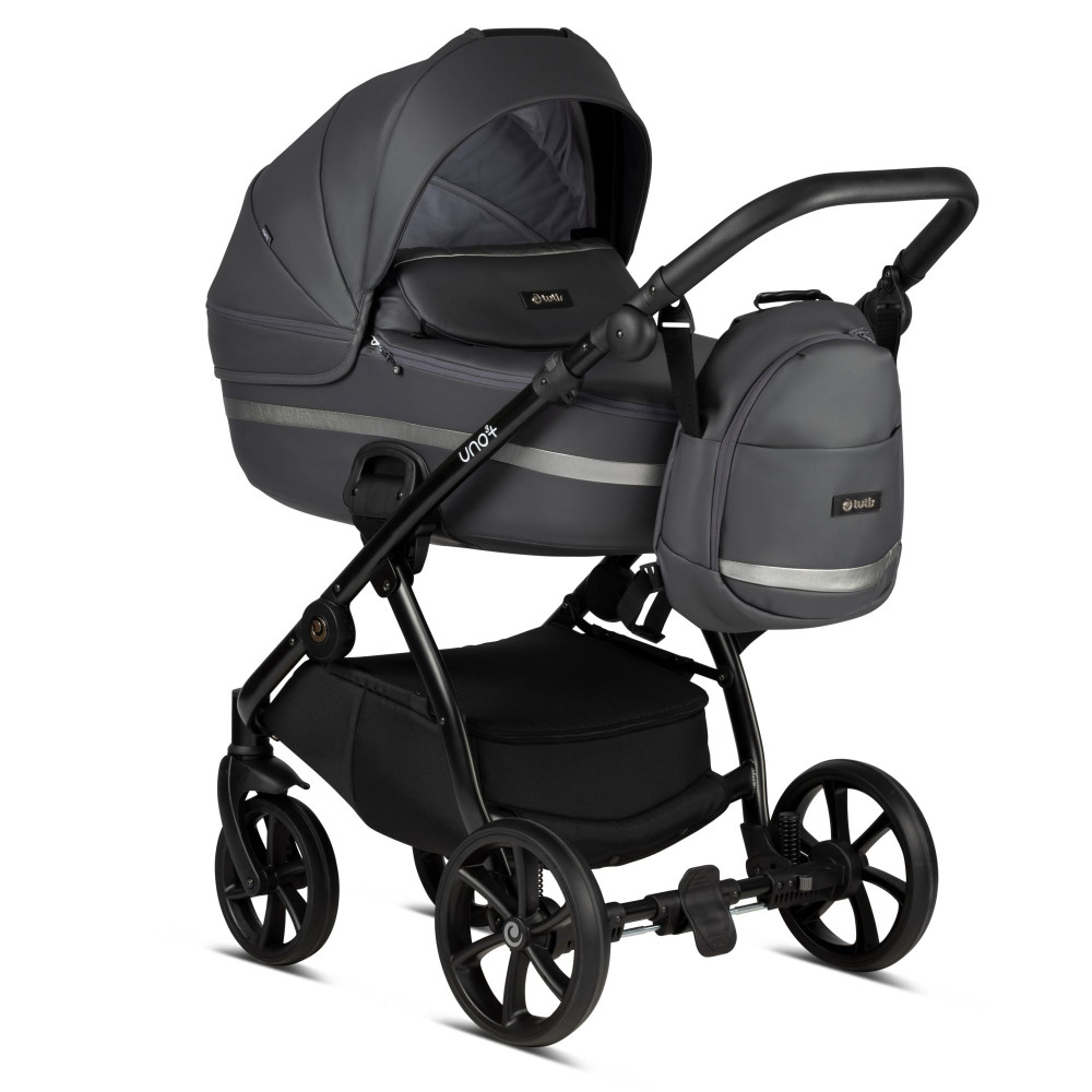 Коляска 2 в 1 Tutis Uno 3+ Leather Licorice 166