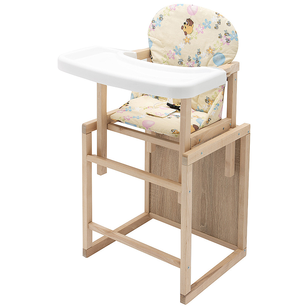 Стульчик-трансформер Babyroom Пони-230 eko без лака пластиковая столешница (винни-пух) бежевый