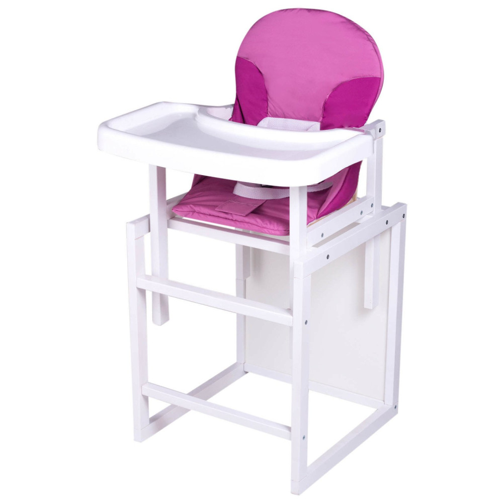 Стульчик-трансформер Babyroom Пони-240 белый пластиковая столешница малина-розовый