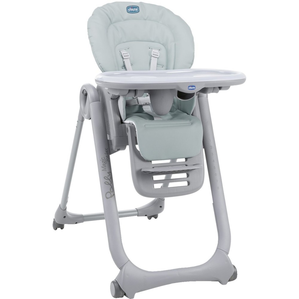 Chicco Polly Magic Relax New - стульчик для кормления с функцией шезлонга для новорожденных (от рождения до 3х лет) • Голубой (79502.24)