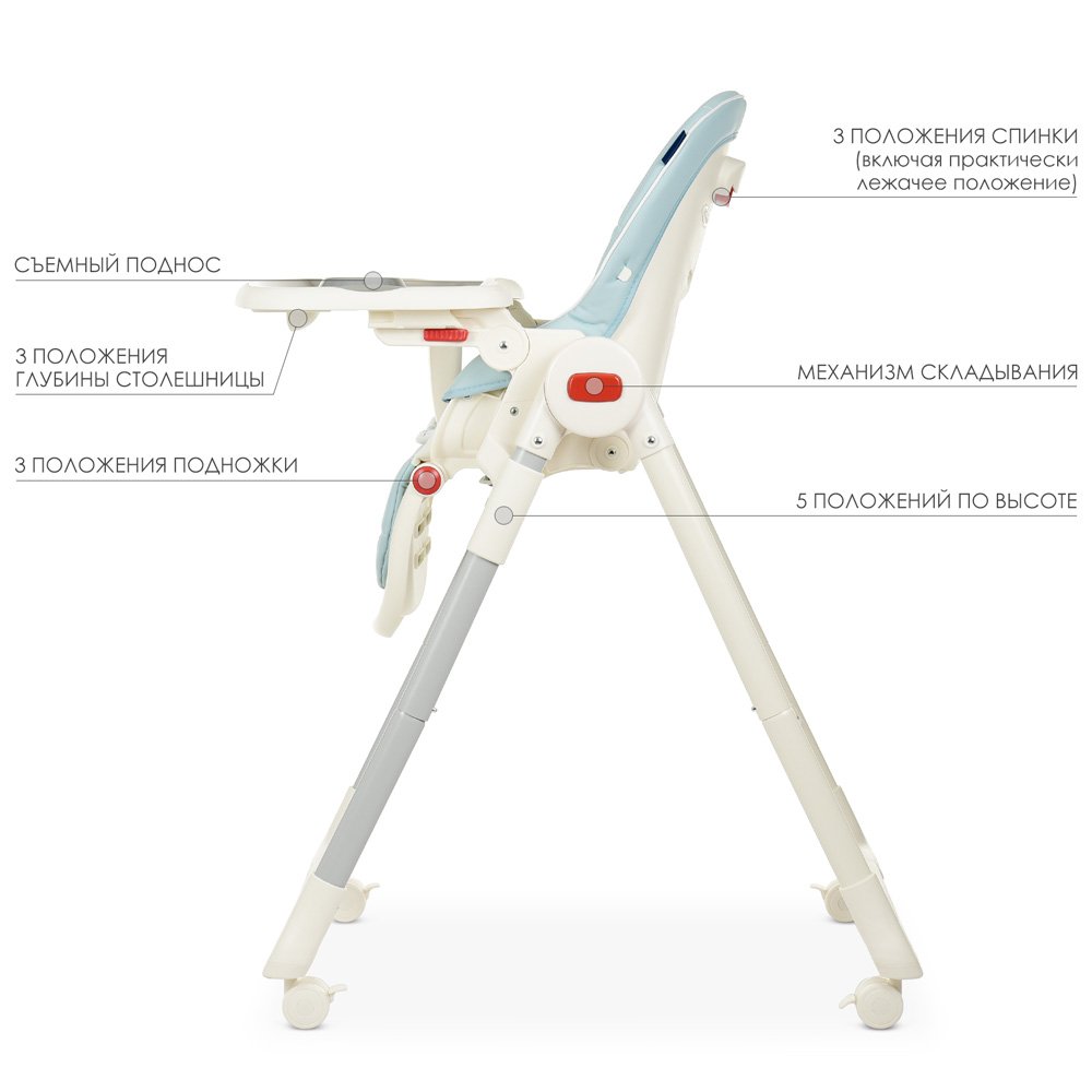 Стільчик El Camino Crystal Me 1037 Milk Sky Blue