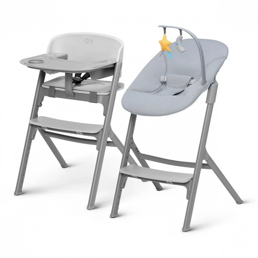 Стільчик для годування з шезлонгом Kinderkraft Igee Calmee Cloudy Grey (KHIGCA00GRY0000)