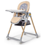 Kinderkraft Lastree - стільчик для годування, шезлонг для новонароджених • Beige Wood (KHLAST00BEGW000)