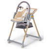 Kinderkraft Lastree - стільчик для годування, шезлонг для новонароджених • Beige Wood (KHLAST00BEGW000)