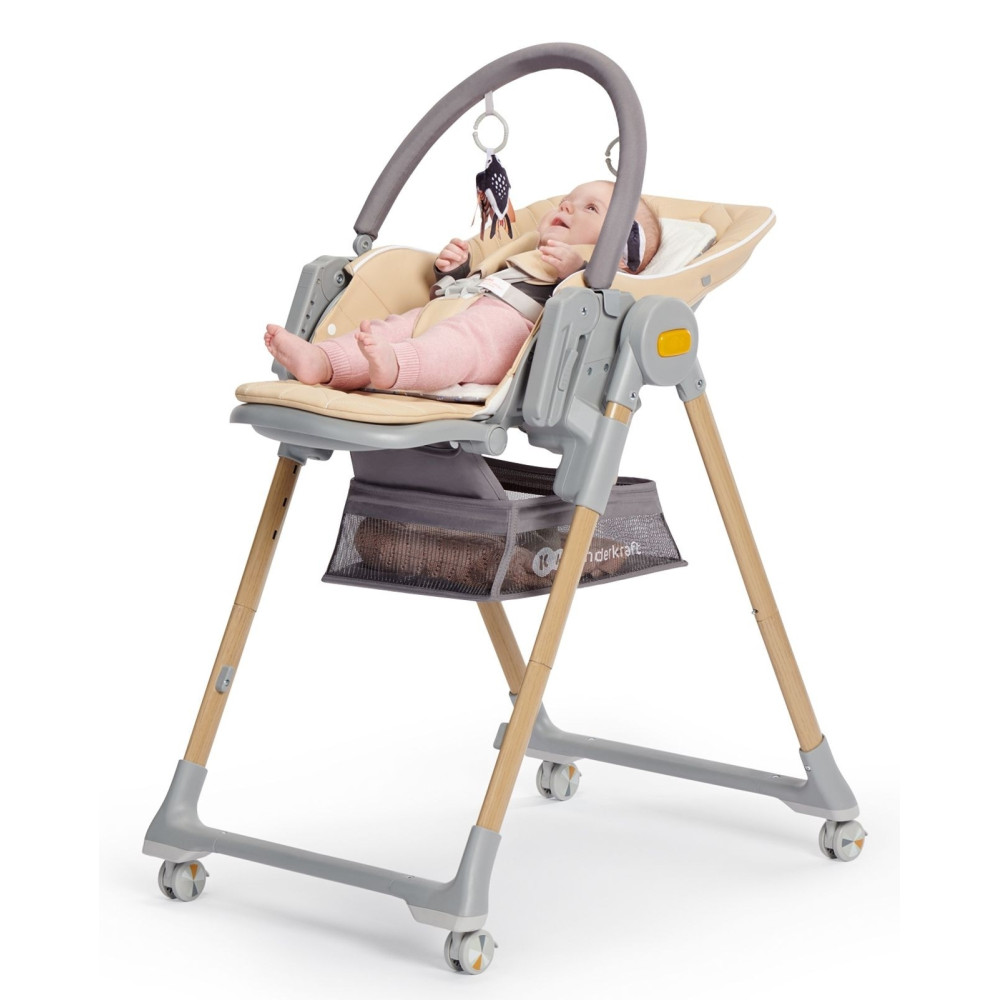 Kinderkraft Lastree - стільчик для годування, шезлонг для новонароджених • Gray (KHLAST00GRY0000)