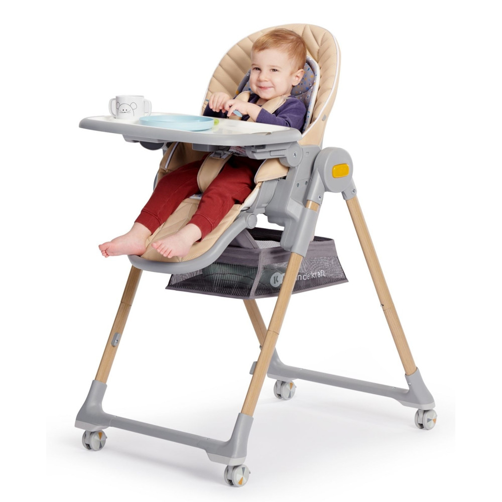 Kinderkraft Lastree - стільчик для годування, шезлонг для новонароджених • Gray (KHLAST00GRY0000)