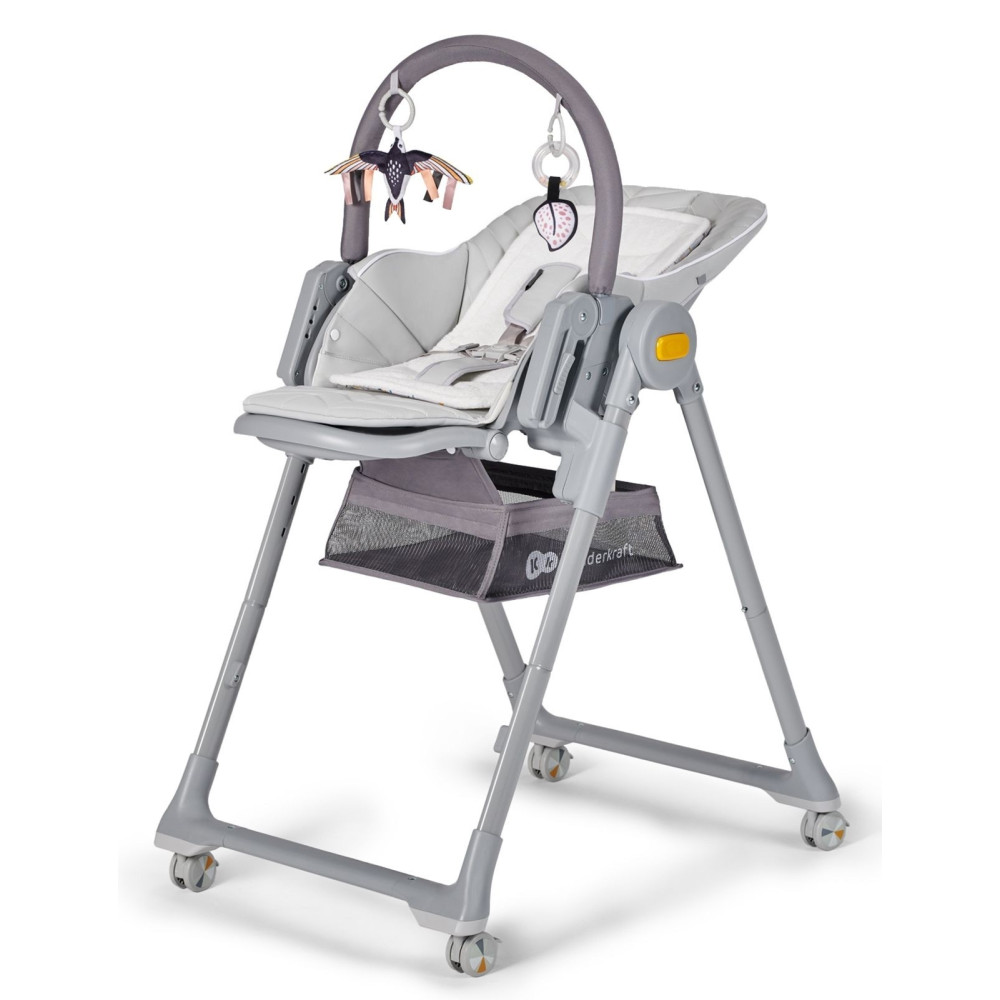 Kinderkraft Lastree - стільчик для годування, шезлонг для новонароджених • Gray (KHLAST00GRY0000)