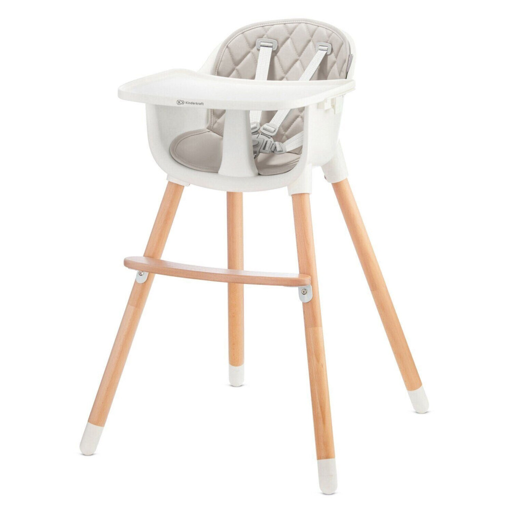 Kinderkraft Sienna - стільчик для годування дитини (від 6 місяців до 4 років) • Gray (KKKSIENGRY0000)