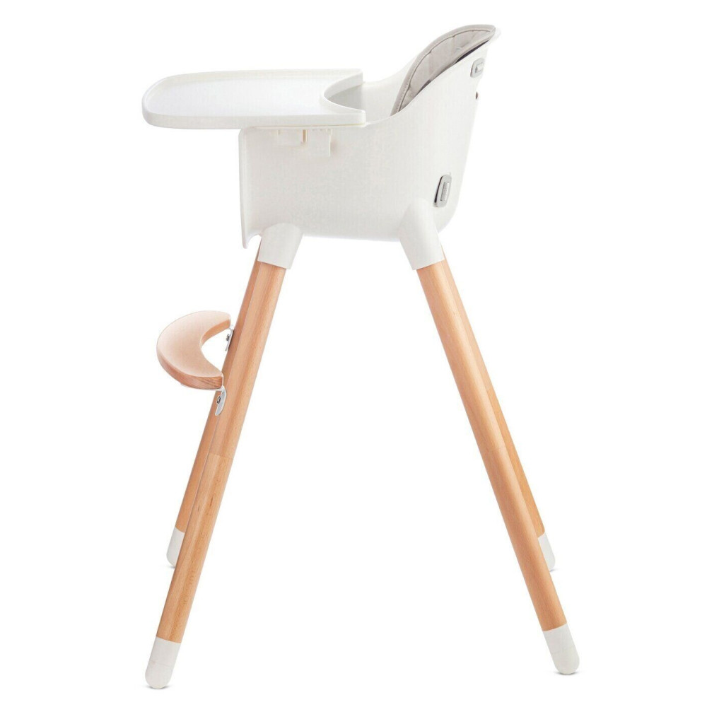 Kinderkraft Sienna - стільчик для годування дитини (від 6 місяців до 4 років) • Gray (KKKSIENGRY0000)