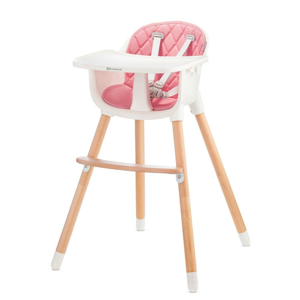 Kinderkraft Sienna - стульчик для кормления ребенка (от 6 месяцев до 4 лет) • Pink (KKKSIENPNK0000)