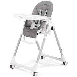 Peg Perego Prima Pappa Follow Me Wonder - стілець для годування, шезлонг для новонароджених (регулювання по висоті, нахил спинки, регулювання підніжки), чохол з плямостійкої тканини, 4 колеса, компактне складання • Grey Peg Perego Prima Pappa Follow Me Wonder - стілець для годування, шезлонг для новонароджених (регулювання по висоті, нахил спинки, регулювання підніжки), чохол з плямостійкої тканини, 4 колеса, компактне складання • Grey