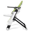 Peg Perego Siesta Follow Me Wonder - стілець для годування, шезлонг для новонароджених (регулювання по висоті, нахил спинки), чохол з плямостійкої тканини, 4 колеса, компактне складання • Green
